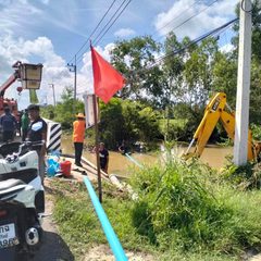 เทศบาลตำบลตาจง เร่งดำเนินการซ่อมแซมระบบประปาหมู่บ้านที่ได้รับความเสียหายจากน้ำท่วม