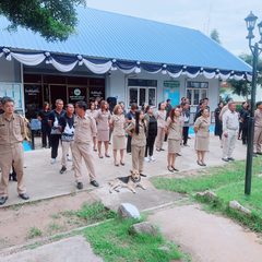 กิจกรรมเข้าแถวเคารพธงชาติ เทศบาลตำบลตาจง
